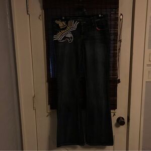 Switch Vintage 90s Embroidered Boot Cut Jeans